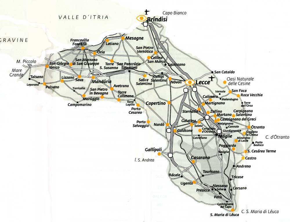 Mappa Salento